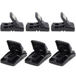 Discount 6 st musfällor Plastmaterial Hög känslighet beröringsfri design Säker Återanvändbar råttfångare