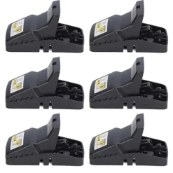 Discount 6 st musfällor Plastmaterial Hög känslighet beröringsfri design Säker Återanvändbar råttfångare