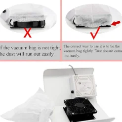 Hot 10 st Nagelkonst Dammsugarpåsar för Enstaka Fläkt Nagel Dammsugare Makeup