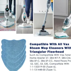 Online 4 st ångmoppdynor kompatibla med Vax ångmoppar S85-CM S86-SF-CC S86-SF-C och fler, mikrofibermopprengöringspads ersättningsmoppdyna