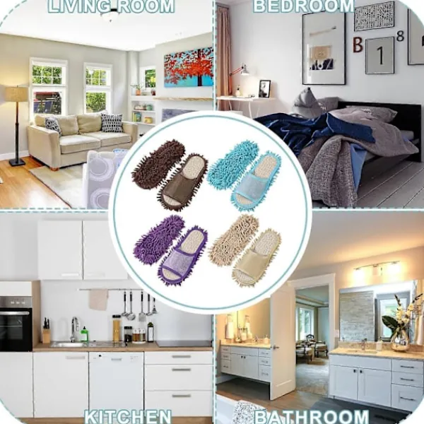 Best 4 st Ångrengöringsmaskin Pad Mikrofiber Tvättbar Stark Vattenabsorption Snabbtorkande Moppdynor för Vileda