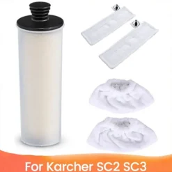 New 5 st Ångtvätt Avkalkningspatron & Moppdynsats Kompatibel med Kärcher SC2 SC3 Serien Ångmopp As Shown