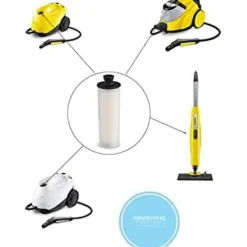 New 5 st Ångtvätt Avkalkningspatron & Moppdynsats Kompatibel med Kärcher SC2 SC3 Serien Ångmopp As Shown