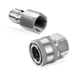 Clearance 8 st NPT 3/8 Tum Rostfritt Stål Hane Hona Snabbkopplingskit Högtryckstvätt Adaptrar (Intern & Extern Gänga)