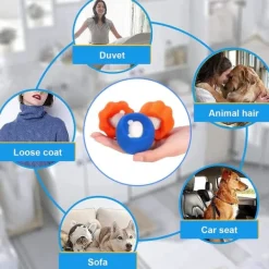 Online 9 st Pet Hårborttagare för Tvättmaskin Tvättmaskins Hårfångare Tvättmaskin Tvättmaskin Återanvändbar Hårborttagningsboll för Anti-trassling