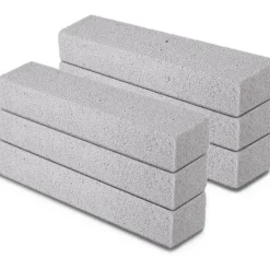 NeunWolken 6 st pimpsten, toalett pimpsten pinnar för rengöring pimpsten stenar grill rengöringsblock för kök