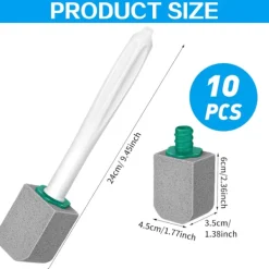 Online 10 st Pimpsten Toalettrengörare med Extra Långt Handtag, för Rengöring av Kalkavlagringar Kök Badrum