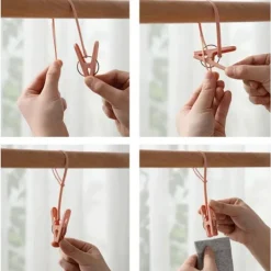 Best 12 st Plast Klädnypor Handduksklämma Torkning Klädförvaring