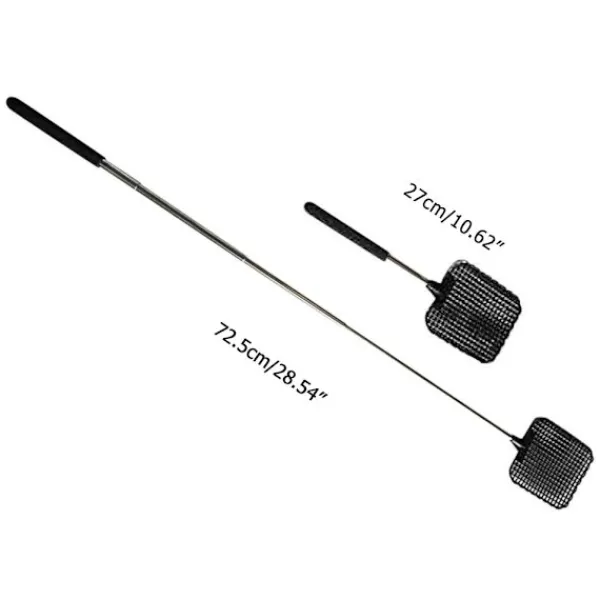 Discount 4 st Plast Teleskopisk Utdragbar Flugsmälla Rostfritt Stål Teleskopisk Stång Flapper Mygga Insekts Smackare