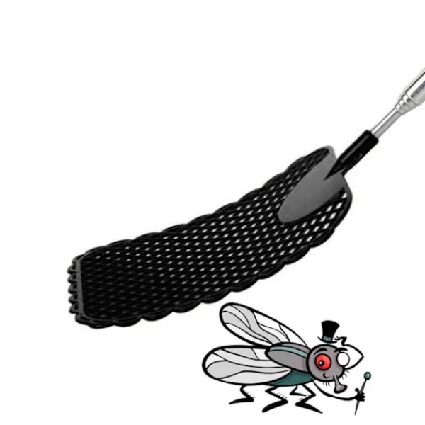 Discount 4 st Plast Teleskopisk Utdragbar Flugsmälla Rostfritt Stål Teleskopisk Stång Flapper Mygga Insekts Smackare