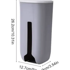 Hot 2 st Plastpåse Dispenser, Plastpåsehållare, Väggmonterad Plastpåseorganisatör, Soppåse Dispenser kompatibel Kök（Grå,26.2*12.7*9cm）