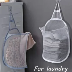 2 st Pop Up Tvättkorg Fällbar Tvättpåse Hängande Leksaksförvaring Organizer med Handtag