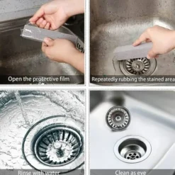 Outlet 9 st pumpasten för toalettbad rengöring sten för toalett skål badkar kök pool hårt vatten ringborttagare (grå)