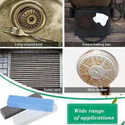 Outlet 9 st pumpasten för toalettbad rengöring sten för toalett skål badkar kök pool hårt vatten ringborttagare （grå）