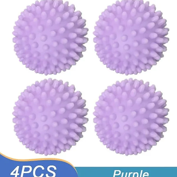 New 4 st PVC torkbollar återanvändbara tvättbollar tvättmaskin torkning tygmjukgörare boll för hem kläder rengöringsverktyg tillbehör