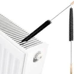 Hot 2 st Radiatorrengöringsborste Flexibel Radiator Dammvippa med Trähandtag (73cm)