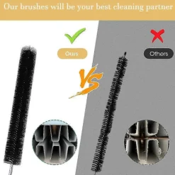 Hot 2 st Radiatorrengöringsborste Flexibel Radiator Dammvippa med Trähandtag (73cm)