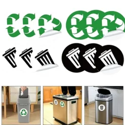 6 st Recycle-klistermärken för papperskorg Stor skylt Sorteringsklistermärken
