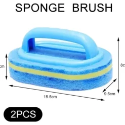 Best 2 st Rengöringsborste, Rengöringssvamp för Badrum, Rengöringssvamp för Kök Badkar Toalett Vägg Golv Kakel Skrubberborste med Handtag