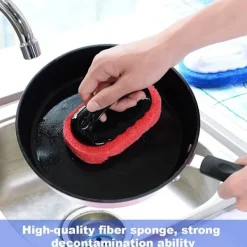 Sale 2 st rengöringsskrubb med handtagssats slipande dynor borste badkar