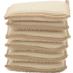 New 6 st rengöringssvamp bambu svamp kit skursvampar dubbelsidig svamp skursvamp icke-disk sv