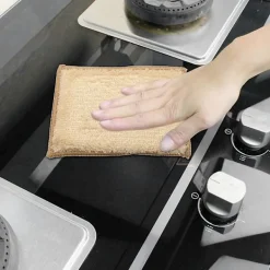 New 6 st rengöringssvamp bambu svamp kit skursvampar dubbelsidig svamp skursvamp icke-disk sv