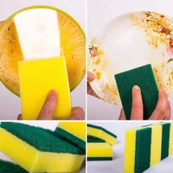 Sale Woosien 10 st Repfria Skrubbsvampar Superabsorberande Multifunktionella Rengöringssvampar för Köksredskap