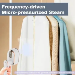 1 st Resestrykjärn, 1000W Vikbar Handhållen Mini Ångstrykjärn, 180° Roterande Handtag Strykjärn White