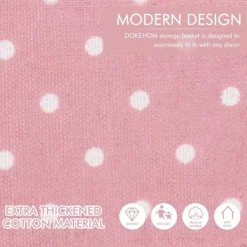 New 1 st (Rosa) Stor Organiseringskorg för Klädförvaring, Dragkedja