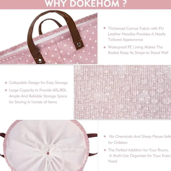 New 1 st (Rosa) Stor Organiseringskorg för Klädförvaring, Dragkedja