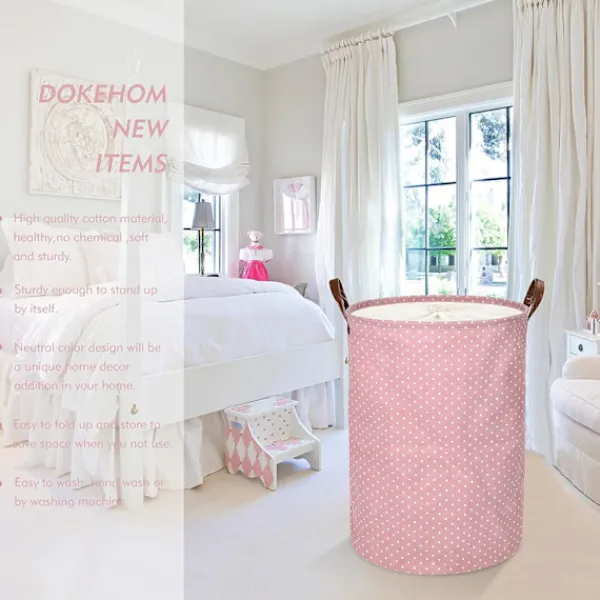 New 1 st (Rosa) Stor Organiseringskorg för Klädförvaring, Dragkedja