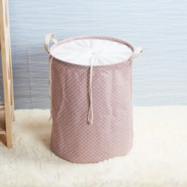 Online 1 st (Rosa 35x45) 18-tums stora organiseringskorgar för klädförvaring, tvättkorgar med dragsko, hopfällbar tvättpåse, hopfällbar stor kapacitet