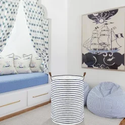 Online 1 st (Rosa 35x45) 18-tums stora organiseringskorgar för klädförvaring, tvättkorgar med dragsko, hopfällbar tvättpåse, hopfällbar stor kapacitet