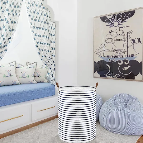 Online 1 st (Rosa 35x45) 18-tums stora organiseringskorgar för klädförvaring, tvättkorgar med dragsko, hopfällbar tvättpåse, hopfällbar stor kapacitet