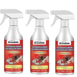 Clearance 3 st Råttavvisare för Utomhusbruk Bilmotor Möss Spray Råttavvisande Spray Effektiv Avvisare Enhetskontroll Hushåll