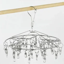 1 st Rund Stjärnformad Hängare Strumpor Hängställ Underkläder Torkställ Multi-användning Tvättställ för Hemmet (32 Klämmor)