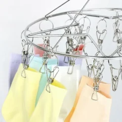 1 st Rund Stjärnformad Hängare Strumpor Hängställ Underkläder Torkställ Multi-användning Tvättställ för Hemmet (32 Klämmor)