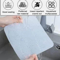 2 st Silikon Avloppsskydd 14,7 * 14,7 cm Anti-Luktdämpande Matta för