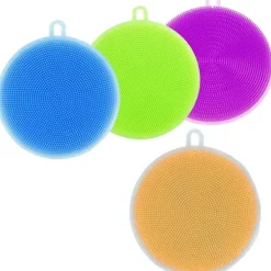 Sale 4 st Silikon Diskborste, Antibakteriell Silikon Diskmaskin Spon