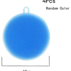 Sale 4 st Silikon Diskborste, Antibakteriell Silikon Diskmaskin Spon