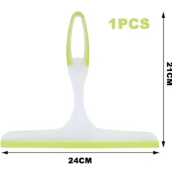 Sale 1 st Silikonfönsterskrapa, Duschskrapa, Badrumsskrapa, Multifunktionell Fönsterskrapa, för Spegel, Badrum, Fönster, Golv, 24 * 21cm