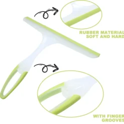 Sale 1 st Silikonfönsterskrapa, Duschskrapa, Badrumsskrapa, Multifunktionell Fönsterskrapa, för Spegel, Badrum, Fönster, Golv, 24 * 21cm