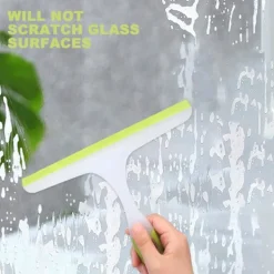 Sale 1 st Silikonfönsterskrapa, Duschskrapa, Badrumsskrapa, Multifunktionell Fönsterskrapa, för Spegel, Badrum, Fönster, Golv, 24 * 21cm