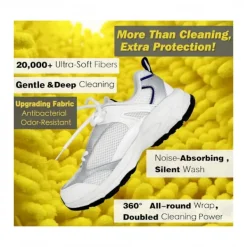 Clearance 2 st Skotvättmaskinpåse, tvättmaskin- och torktumlartvättväska för skor, återanvändbar skorengöringspåse för sneakers, mikrofiberinsida Pink