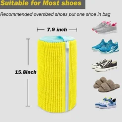 Clearance 2 st Skotvättmaskinpåse, tvättmaskin- och torktumlartvättväska för skor, återanvändbar skorengöringspåse för sneakers, mikrofiberinsida Pink