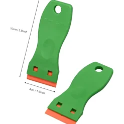 Sale 2 st Skrapor, Keramikhällsskrapa Glasskrapa med 100 Plastskrapor, för Borttagning av Etiketter, Lim, (Grön)