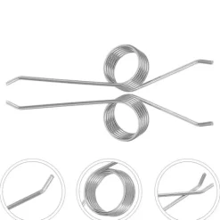 New 2 st Skräpkorg Lock Fjäder Små Fjädrar Ersättningslock Fjäder Skräpkorg Torsionsfjäder Ersättningsfjäder Kompatibel med Reparation 3.30X0.60X0.30CM | Fyndiq Silver