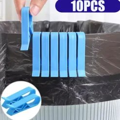 Sale 10 st Skräppåse Fixeringsklämma Anti-halk Plast Soptunnaklämma Kök Badrum Hushållsverktyg (FMY) Blue 2Pcs