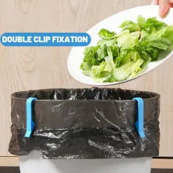 Sale 10 st Skräppåse Fixeringsklämma Anti-halk Plast Soptunnaklämma Kök Badrum Hushållsverktyg (FMY) Blue 2Pcs