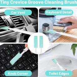 Discount 8 st Små Hörnrengöringsborstar Hushålls Multifunktionell Hård Borstborste med Olika Borstar Kompatibel Rengöring Diskar, Kakel, Hörn